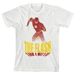 DC COMICS Flash Superspeed Run White T-shirt Toddler Boy To Youth Boy -Dc Comics GUEST 77a08501 dd5d 4554 a880 b76b2bb6ad12