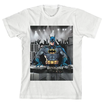 DC COMICS Batman As A DJ White Graphic Tee Toddler Boy To Youth Boy 6 DC COMICS Batman As A DJ White Graphic Tee Toddler Boy To Youth Boy - Image 4