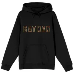 DC COMICS Men's DC Comic Book Batman Text Black Graphic Print Hooded Sweatshirt -Dc Comics GUEST 79e9d24f 64fa 47ba bf47 0f2eb7d1839f