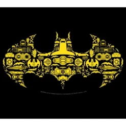 DC COMICS Men's Batman Logo Icon Collage T-Shirt - Black - 4X Big Tall