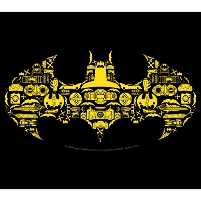 DC COMICS Men's Batman Logo Icon Collage T-Shirt - Black - 4X Big Tall 3 DC COMICS Men's Batman Logo Icon Collage T-Shirt - Black - 4X Big Tall