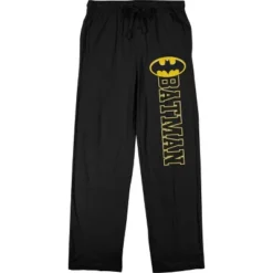DC COMICS Batman Stitch Title Logo Men's Black Drawstring Sleep Pajama Pants -Dc Comics GUEST 7df10f15 66d1 4dd4 8c66 1979586e4b7f