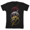 DC COMICS The Flash Triple Logo Black T-shirt Toddler Boy To Youth Boy -Dc Comics GUEST 8008e500 2986 4aeb 98b5 ec4a77fb1c85