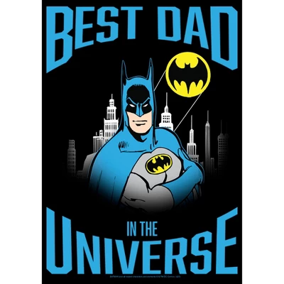 DC COMICS Men's Batman Best Dad In The Universe T-Shirt - Black - 4X Big Tall 3 DC COMICS Men's Batman Best Dad In The Universe T-Shirt - Black - 4X Big Tall