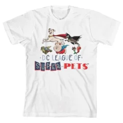 DC COMICS DC League Of Super Pets Character Comic Art White T-shirt Toddler Boy To Youth Boy -Dc Comics GUEST 83345892 8c7b 4e9b b5af fde6d602a699