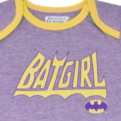 DC Comics Justice League Wonder Woman Baby Girls 3 Pack Bodysuits Newborn To Infant 5 DC Comics Justice League Wonder Woman Baby Girls 3 Pack Bodysuits Newborn To Infant - Image 4