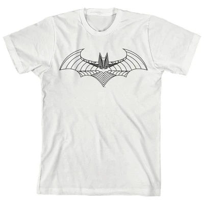 DC COMICS Batman Bat Symbol Line Art White T-Shirt Toddler Boy To Youth Boy 8 DC COMICS Batman Bat Symbol Line Art White T-Shirt Toddler Boy To Youth Boy - Image 6