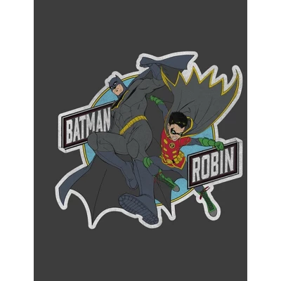 DC COMICS Batman And Robin Black T-shirt Toddler Boy To Youth Boy 3 DC COMICS Batman And Robin Black T-shirt Toddler Boy To Youth Boy