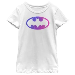 DC COMICS Girl's Batman Cracked Rainbow Logo T-Shirt -Dc Comics GUEST 8a97a3c0 b501 4d0c a44e 804848745e6c