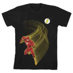 DC COMICS The Flash Lightning Fast Superhero Black Graphic Tee Toddler Boy To Youth Boy -Dc Comics GUEST 8c0e869f e50a 404c 8cc8 5b70f3796329