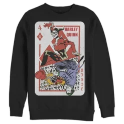 DC COMICS Men's Batman Harley Quinn Joker Poker Card Sweatshirt -Dc Comics GUEST 8c99e4af 7e42 4a68 bcac af4bfccace98