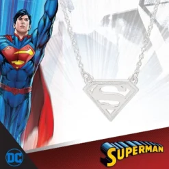 DC Comics Superman Superhero Logo Sterling Silver Pendant Necklace, 18'' -Dc Comics GUEST 8d8a37b8 dbd8 440f aaef 2a3b8859b262