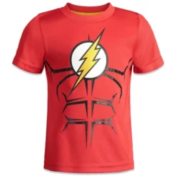 DC Comics Justice League Athletic Pullover T-Shirt And Mesh Shorts Outfit Set Toddler