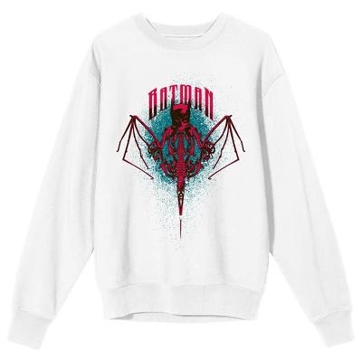 DC COMICS Batman Bat Mask And Bat Wings Men's White Graphic Sweatshirt 8 DC COMICS Batman Bat Mask And Bat Wings Men's White Graphic Sweatshirt - Image 6