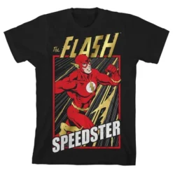 DC COMICS Flash Speedster Black T-shirt Toddler Boy To Youth Boy -Dc Comics GUEST 999ad941 488f 4a62 b9a8 ffc1d180e291