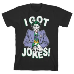 DC COMICS Batman The Joker I Got Jokes Black T-shirt Toddler Boy To Youth Boy -Dc Comics GUEST 9a6696a0 496b 465a 8c23 6d831553ed59