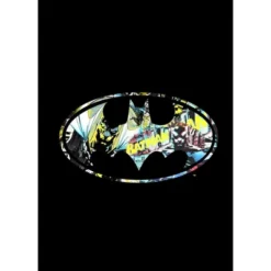 DC COMICS Batman Graphic Symbol Boys' Black Short-Sleeve T-shirt Toddler Boy To Youth Boy