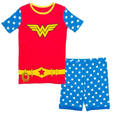 DC Comics Justice League Wonder Woman Girls Pajama Shirt And Shorts Sleep Set Toddler 11 DC Comics Justice League Wonder Woman Girls Pajama Shirt And Shorts Sleep Set Toddler - Image 9