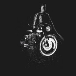 DC COMICS Junior's The Batman Batcycle In The Shadows Festival Muscle Tee