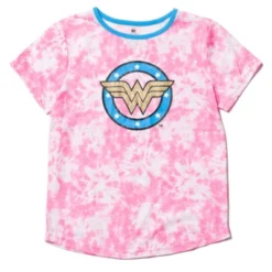 DC Comics Justice League Wonder Woman Girls Pajama Shirt And Shorts Little Kid To Big Kid
