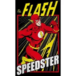 DC COMICS Flash Speedster Black T-shirt Toddler Boy To Youth Boy