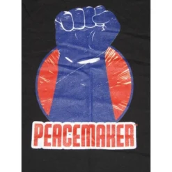 Dc Comics 23 DC COMICS Peacemaker TV Series Violet Fist Juniors Black Graphic Tee