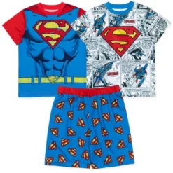 DC Comics Justice League Superman Cosplay Pajama Shirts And Shorts Blue/Red/White -Dc Comics GUEST babcbc79 e38a 4cc6 aa78 b95d597ff999