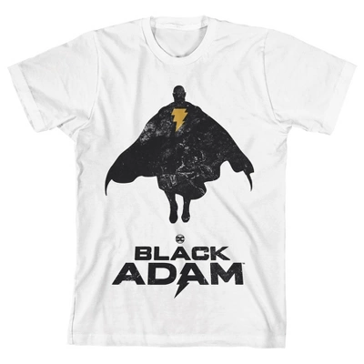 DC COMICS Black Adam Silhouette Image With Logo White T-Shirt Toddler Boy To Youth Boy 4 DC COMICS Black Adam Silhouette Image With Logo White T-Shirt Toddler Boy To Youth Boy - Image 2