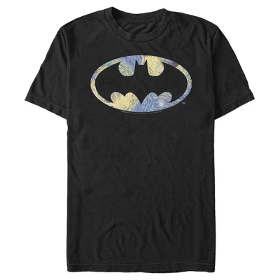 DC COMICS Men's Batman Shield Logo Artistic Swirl T-Shirt 4 DC COMICS Men's Batman Shield Logo Artistic Swirl T-Shirt - Image 2