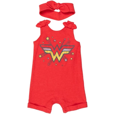 DC Comics Justice League Wonder Woman Girls Romper And Headband Toddler 11 DC Comics Justice League Wonder Woman Girls Romper And Headband Toddler - Image 9