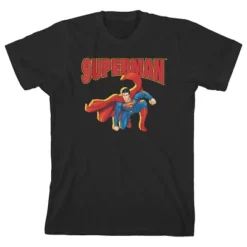 DC COMICS Superman Landing Crew Neck Short Sleeve Black T-shirt Toddler Boy To Youth Boy -Dc Comics GUEST c4fe17dc 729b 48c8 bcb0 13a0e88c8b7f