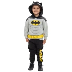 DC Comics Justice League Batman Superman Fleece Pullover Hoodie And Pants Outfit Set Toddler