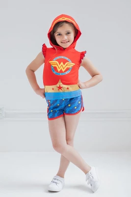 DC Comics Justice League Wonder Woman Girls Tank Top And Dolphin Active French Terry Shorts Toddler 3 DC Comics Justice League Wonder Woman Girls Tank Top And Dolphin Active French Terry Shorts Toddler