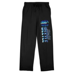 DC COMICS Blue Beetle Chrome Logo Men's Black Sleep Pajama Pants -Dc Comics GUEST cd71cbde 990b 4e4c b3ed a2d93e12437e