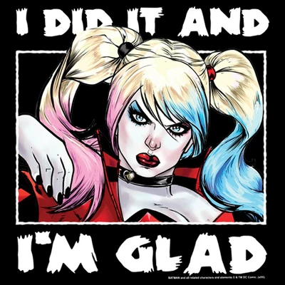 DC COMICS Men's Batman Harley Quinn Did It And I'm Glad T-Shirt - Black - 1X Big Tall 3 DC COMICS Men's Batman Harley Quinn Did It And I'm Glad T-Shirt - Black - 1X Big Tall