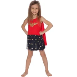 DC Comics Girls' Wonder Woman Glitter Logo Tank Nightgown With Detachable Cape 7 DC Comics Girls' Wonder Woman Glitter Logo Tank Nightgown With Detachable Cape -Dc Comics GUEST d2c5edac 174f 468a 88df cc5180c3a815