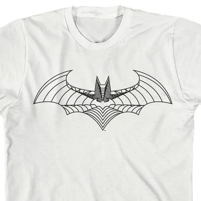DC COMICS Batman Bat Symbol Line Art White T-Shirt Toddler Boy To Youth Boy 3 DC COMICS Batman Bat Symbol Line Art White T-Shirt Toddler Boy To Youth Boy