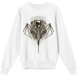 DC COMICS Batman Bat Mask With Bat Wings Men's White Crew Neck Long Sleeve Graphic Sweatshirt -Dc Comics GUEST dba6b2ef daf0 486a 9c64 7f1f5cd59e0c