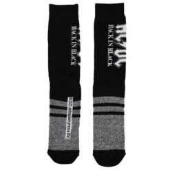 Dc Comics 37 DC COMICS ACDC Back In Black Casual Crew Socks For Men 3-pack