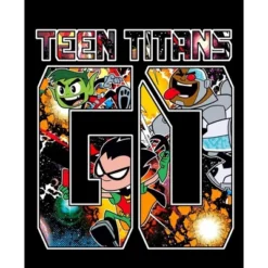 DC COMICS Teen Titans Go Text Graphics Trap Black T-shirt Toddler Boy To Youth Boy
