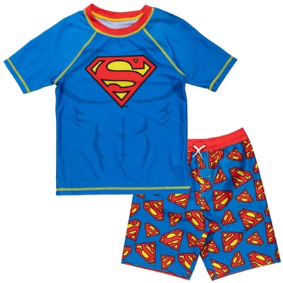 DC Comics Justice League Batman Toddler Boys Rash Guard And Swim Trunks Outfit Set 11 DC Comics Justice League Batman Toddler Boys Rash Guard And Swim Trunks Outfit Set - Image 9