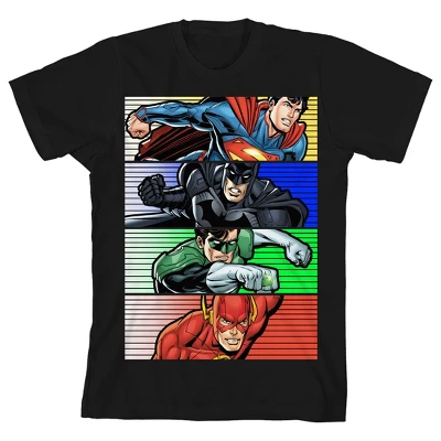 DC COMICS The Justice League Superhero Blocks Black Graphic Tee Toddler Boy To Youth Boy 6 DC COMICS The Justice League Superhero Blocks Black Graphic Tee Toddler Boy To Youth Boy - Image 4