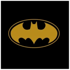 DC COMICS Batman Gold Bat Signal Black Graphic Tee Toddler Boy To Youth Boy