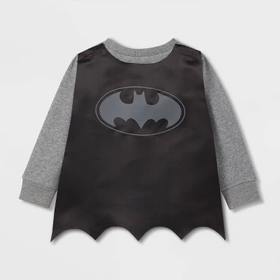 Toddler Boys' DC Comics Batman Printed Pullover Sweatshirt - Gray 3 Toddler Boys' DC Comics Batman Printed Pullover Sweatshirt - Gray