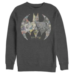 DC COMICS Men's Batman Shield Logo Comic 80th Anniversary Sweatshirt -Dc Comics GUEST f1460174 b280 4736 8995 ffc7e7897590