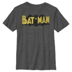 DC COMICS Boy's Batman Logo Vintage T-Shirt -Dc Comics GUEST f1dbd80f 7316 413c b695 8b5885335edf