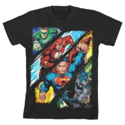 DC COMICS The Justice League Superheroes Black Graphic Tee Toddler Boy To Youth Boy -Dc Comics GUEST f3c19361 6990 484e 94d1 ba82eef68534