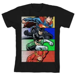 DC COMICS The Justice League Superhero Blocks Black Graphic Tee Toddler Boy To Youth Boy 12 DC COMICS The Justice League Superhero Blocks Black Graphic Tee Toddler Boy To Youth Boy -Dc Comics GUEST f5135efe 4309 4539 ac34 e1b60b470e6a