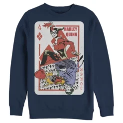 DC COMICS Men's Batman Harley Quinn Joker Poker Card Sweatshirt -Dc Comics GUEST fb8af6b4 8c45 4fc1 9d51 c6c10ee4e730