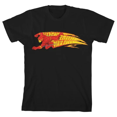 DC COMICS Flash Fastest Man Alive Black T-shirt Toddler Boy To Youth Boy 4 DC COMICS Flash Fastest Man Alive Black T-shirt Toddler Boy To Youth Boy - Image 2